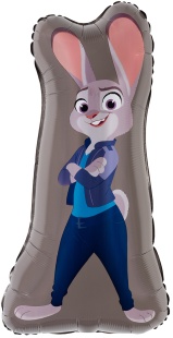 Шар (30''/76 см) Фигура, Зайка Полицейский, 1 шт.