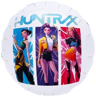 Шар (18''/46 см) Круг, Девочки Аниме, Дизайн №5, 1 шт.