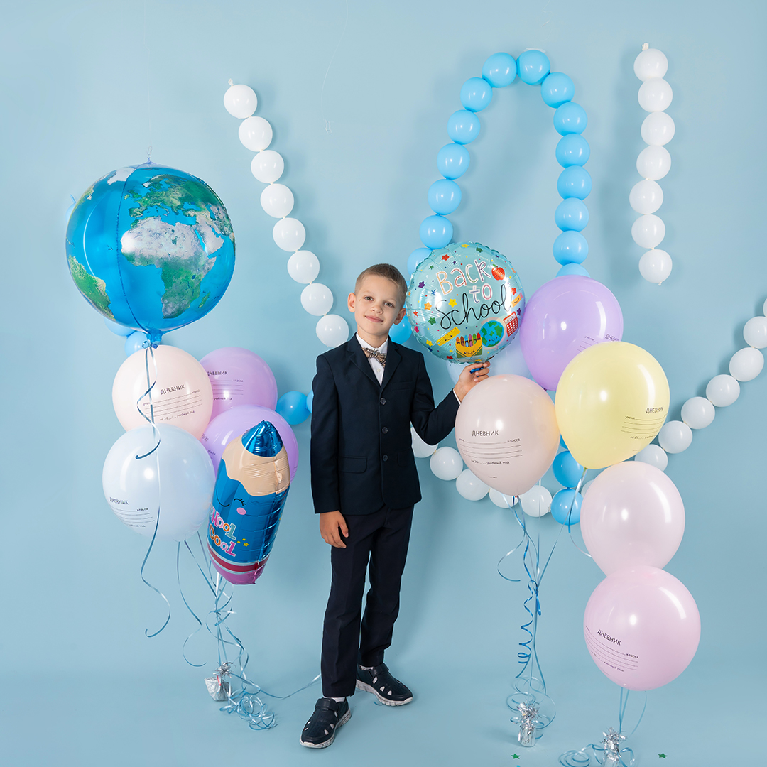 Шар 3D (22''/56 см) Сфера, Планета Земля, Глобус, 1 шт. в уп.