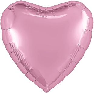 Шар (19''/48 см) Сердце, Мистик, Фламинго, Сатин, 1 шт.