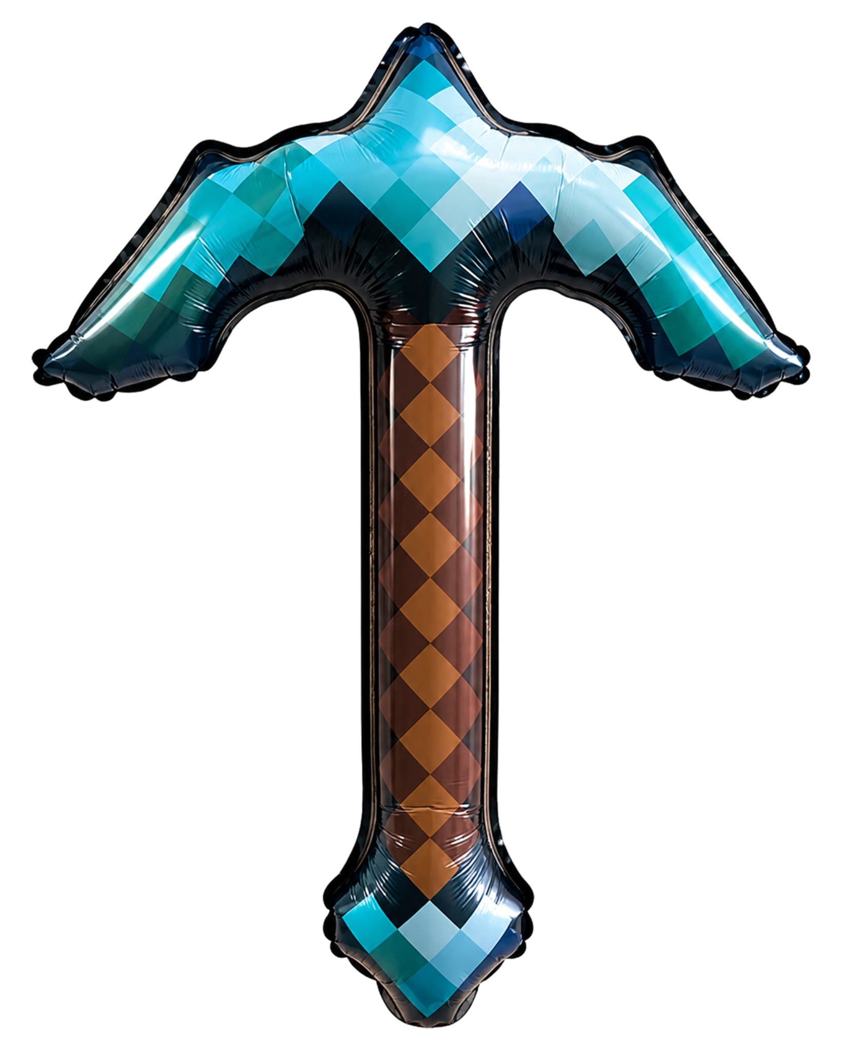 Шар (25''/64 см) Фигура, Пиксели, Кирка (надув воздухом), 1 шт. в уп.
