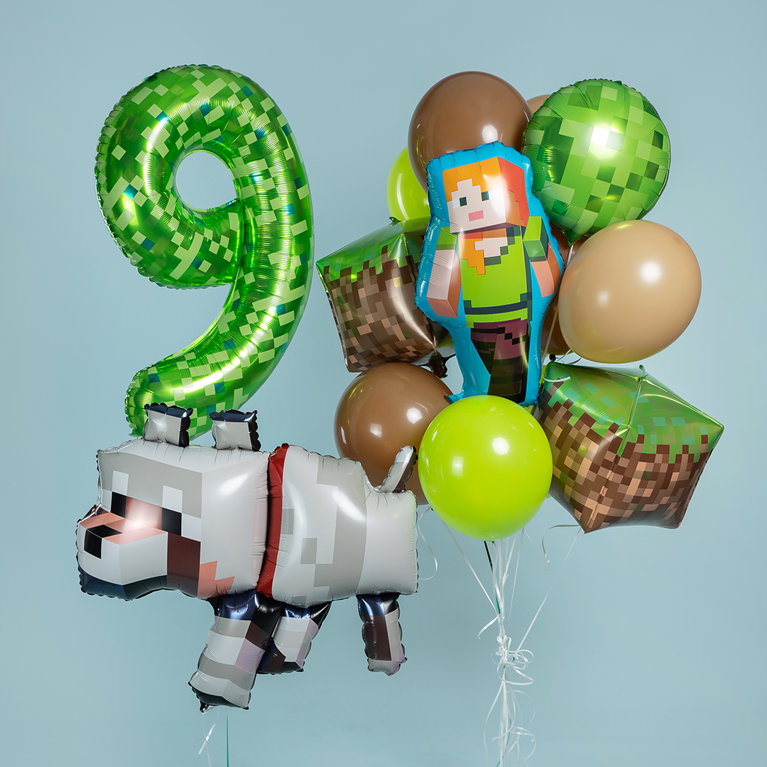 Шар (29''/74 см) Фигура, Пиксельная девушка, 1 шт. в уп.