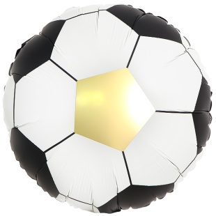 Шар (18''/46 см) Круг, Футбольный мяч, Сатин, 1 шт.