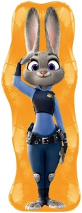 Шар (34''/86 см) Фигура, Зайка Полицейский, 1 шт.