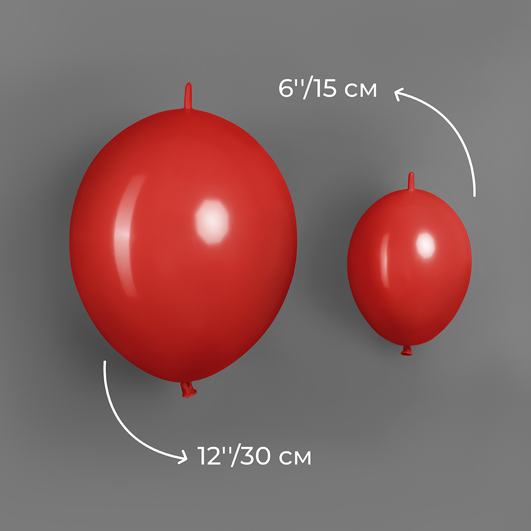 Шар (6''/15 см) Линколун, Королевский красный, пастель, 100 шт.