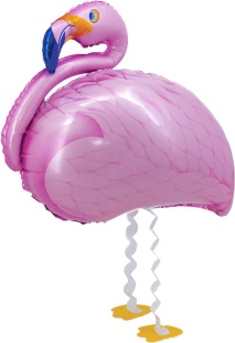 Шар 3D (40''/102 см) Ходячая Фигура, Фламинго, Розовый, 1 шт.